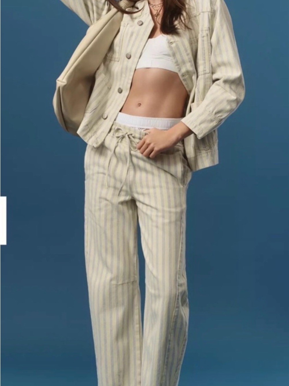 Damson Madder Striped Barrel-Leg Jeans